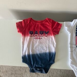 Baby boy patriotic onesies